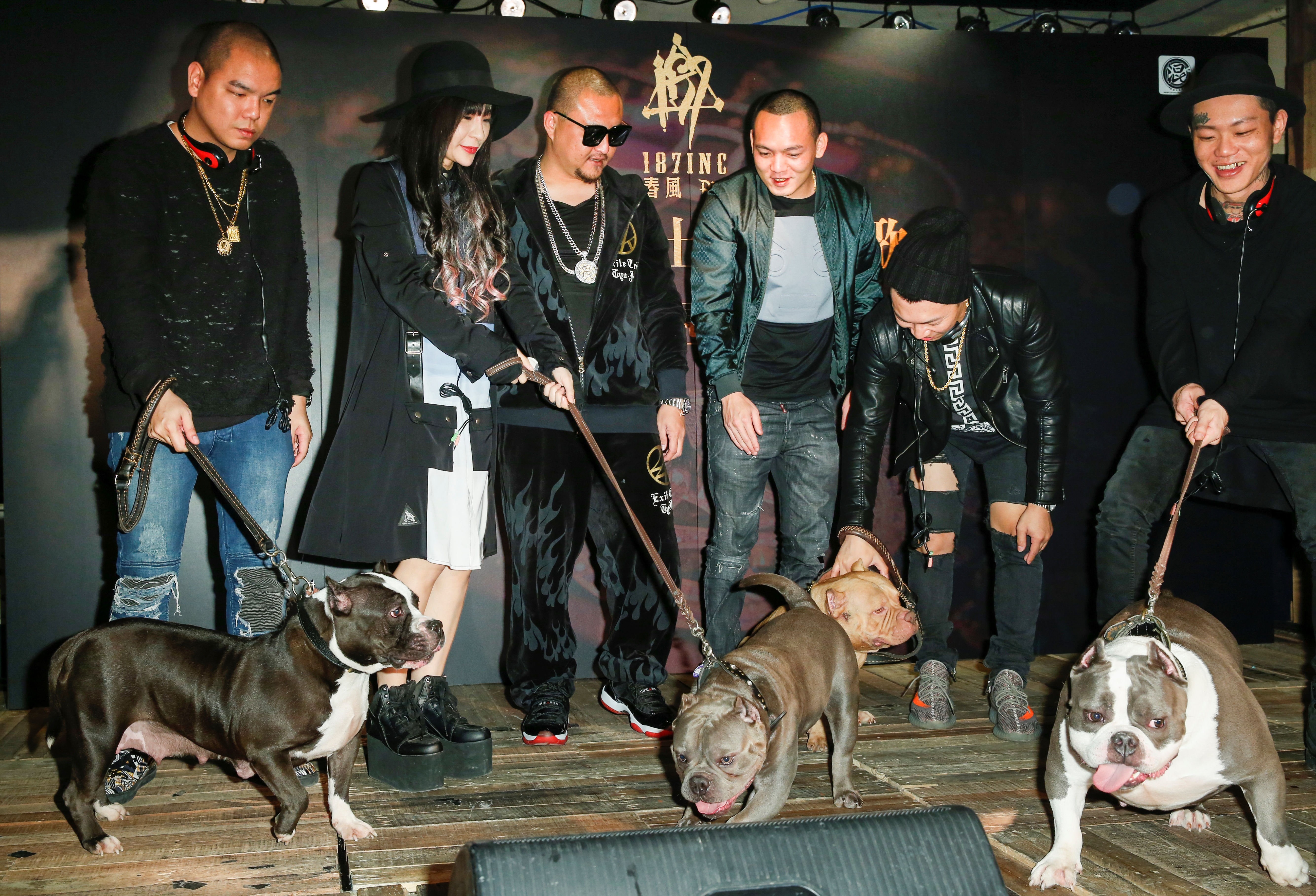 187INC發行最新EP《土豪情歌》,老闆阿弟帶四隻惡霸犬到場助陣。