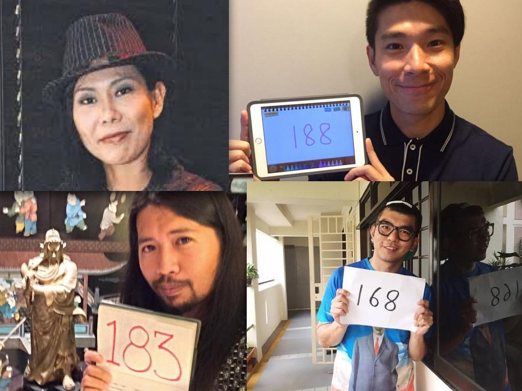 新加坡一些知名人士響應呼籲,把自己當年的PSLE成績公佈在臉書上。(左上:洪愛玲,藝人經紀公司總裁;右上:楊志龍,藝人;左下:陳俊良,律師;右下:陳子謙,知名導演。畫面取自臉書)