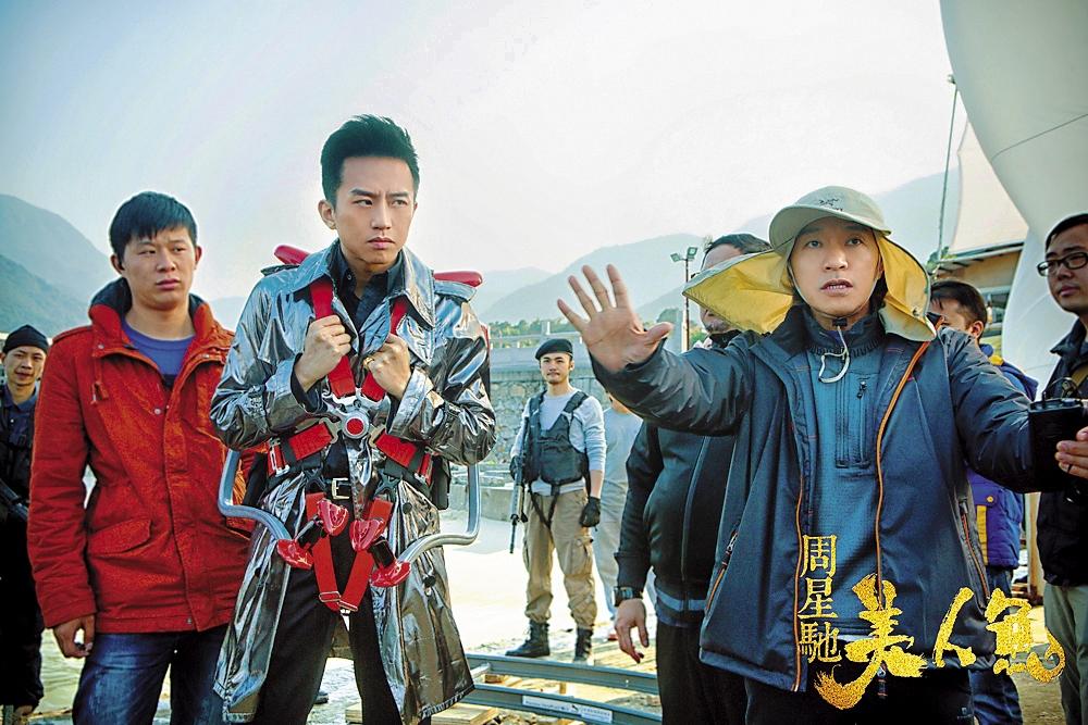 周星馳（右）執導的《美 人魚》因為大陸片配額 問題無法在台上映，遭粉絲抗議。（愛奇藝提供）