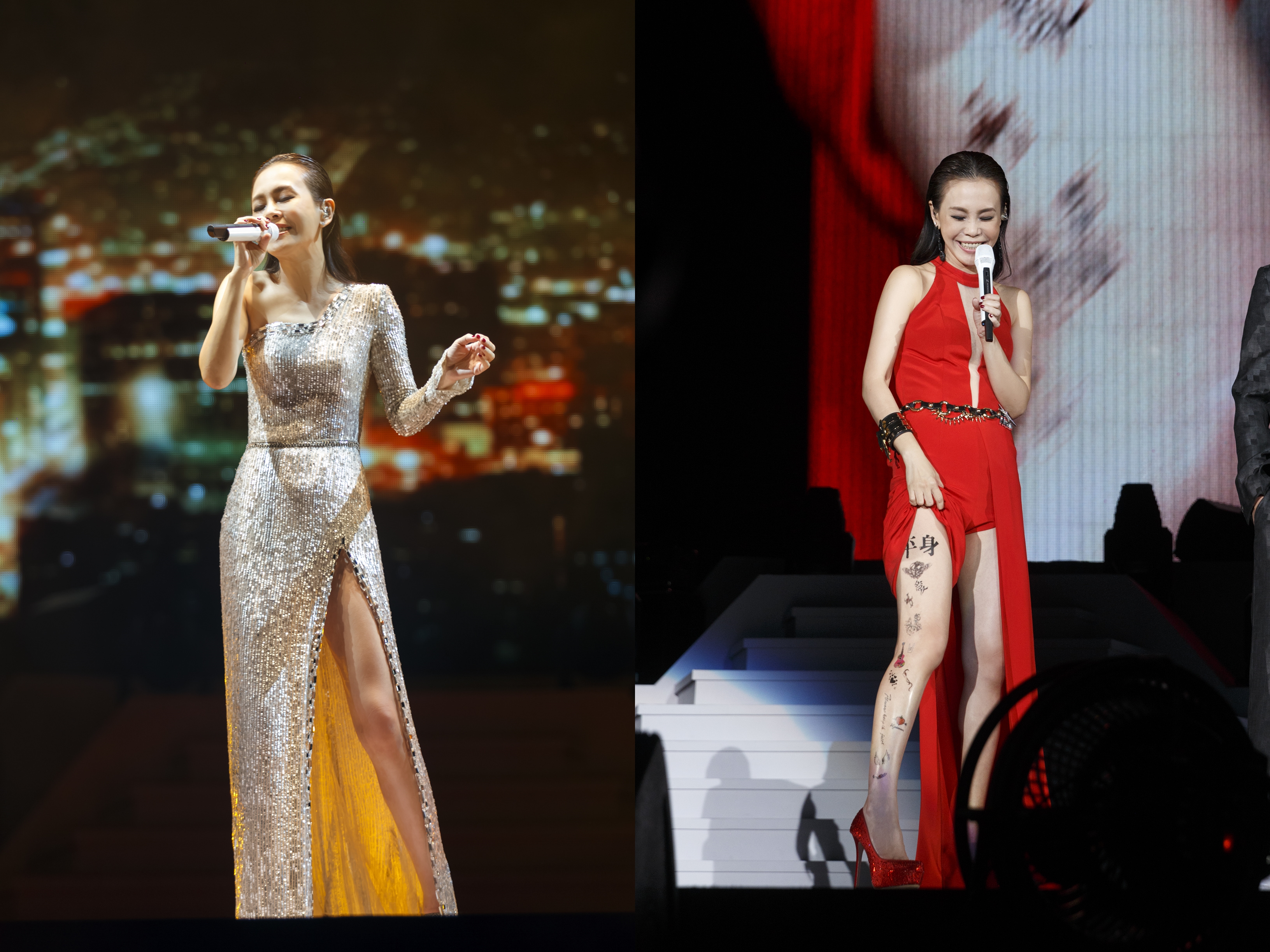 彭佳慧高雄攻蛋　高衩露底秀美腿