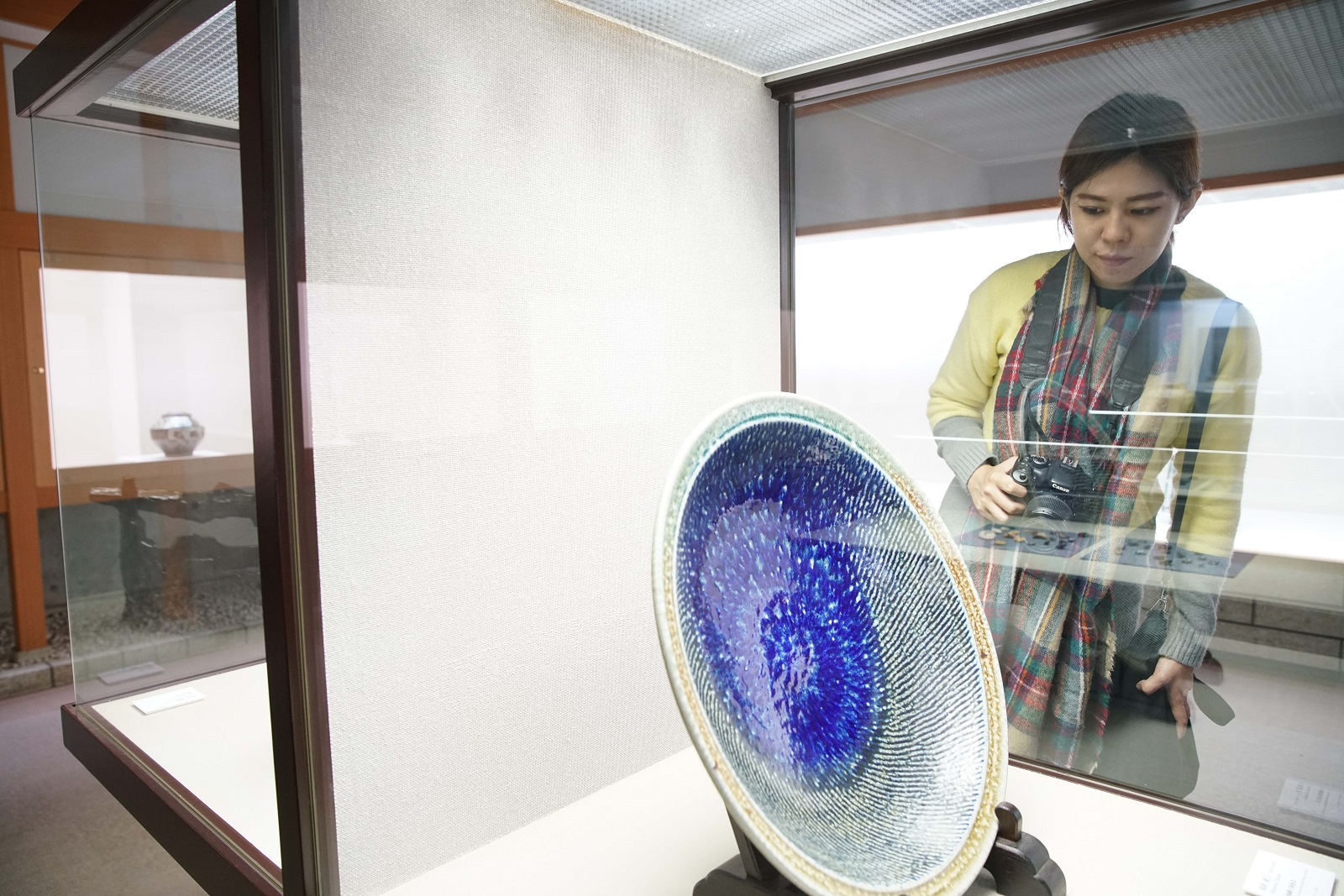 「益子陶藝美術館」可見濱田庄司使用德國技法鹽釉的作品。