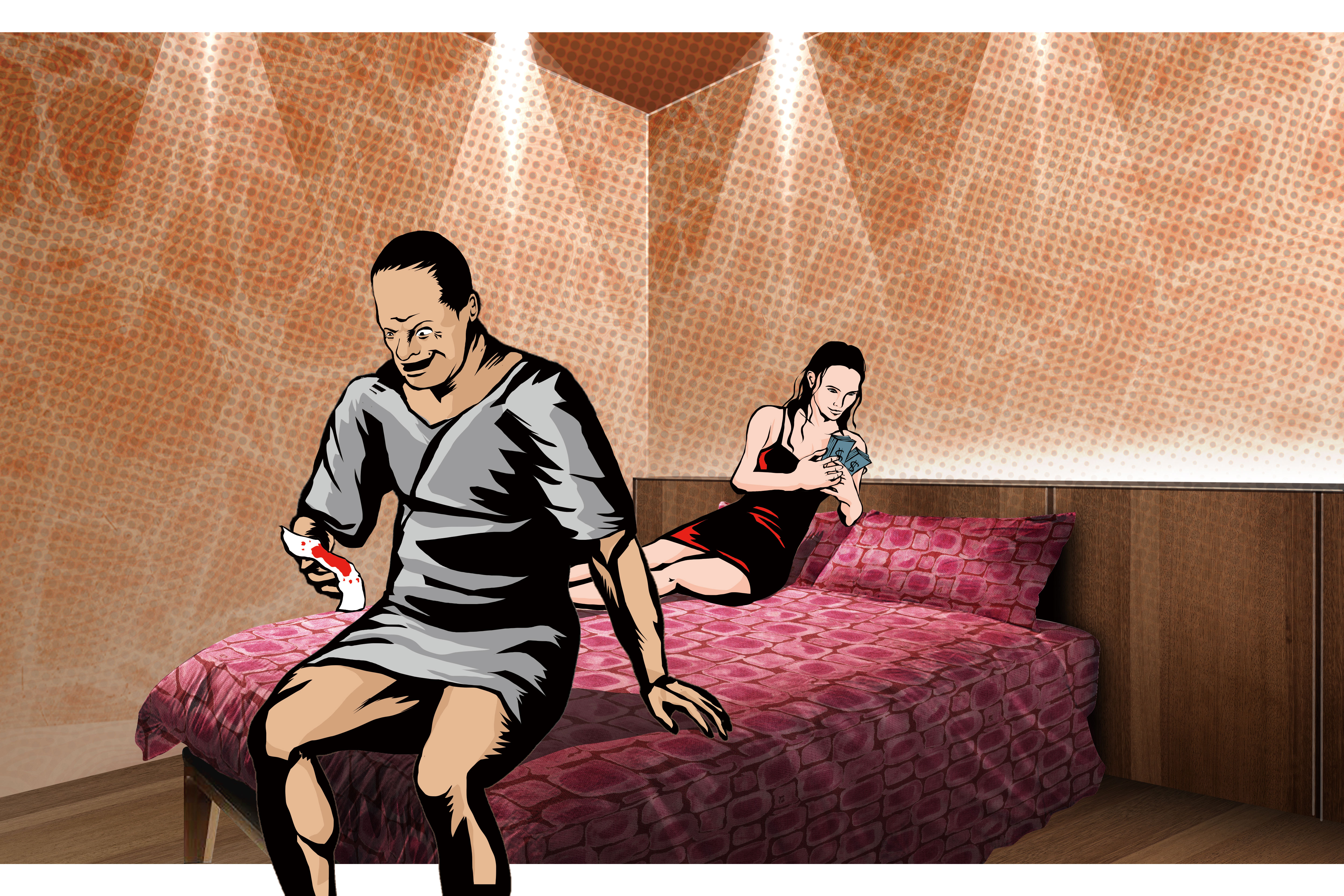 【假處女賣淫集團】沾血面紙留紀念　變態耳機富商痴處女