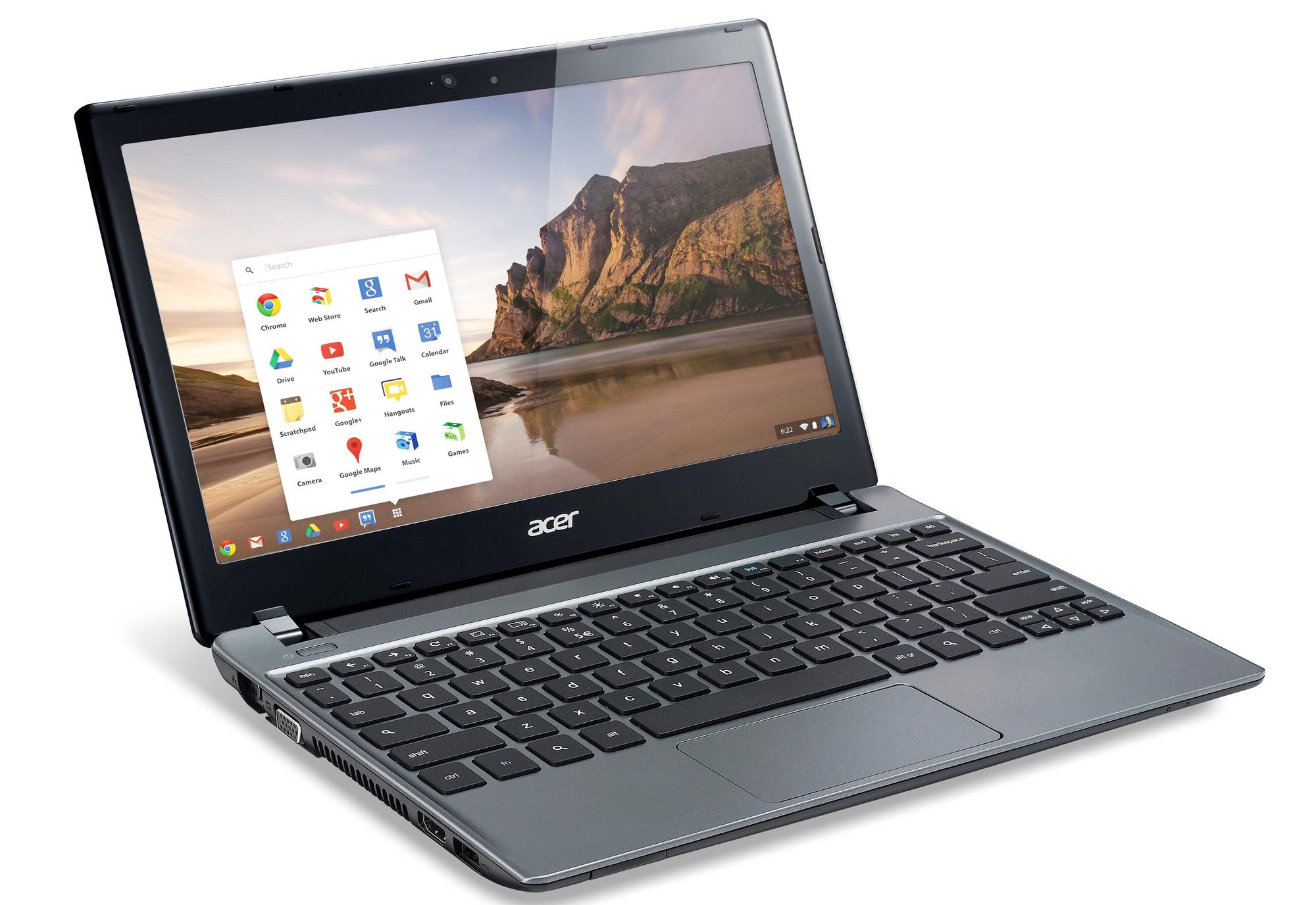 宏碁與華碩都與Google合作推出Chromebook小筆電。圖翻攝自Acer官網Chromebook。