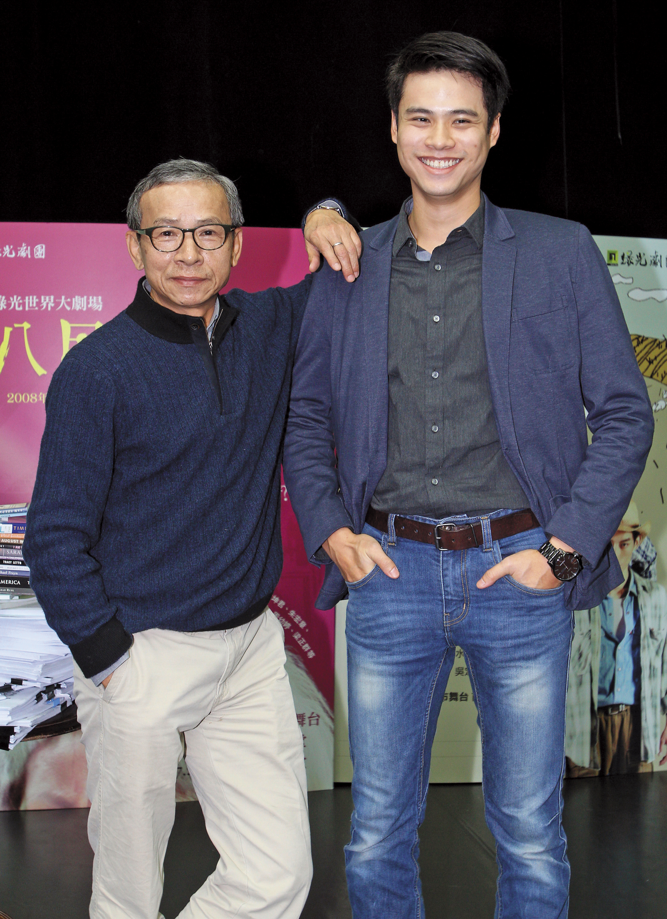 吳定謙常常跟著爸爸吳念真(左)一起躍上媒體版面,雖然他演了不少戲,但還沒有一部主演的代表作。(聯合知識庫)