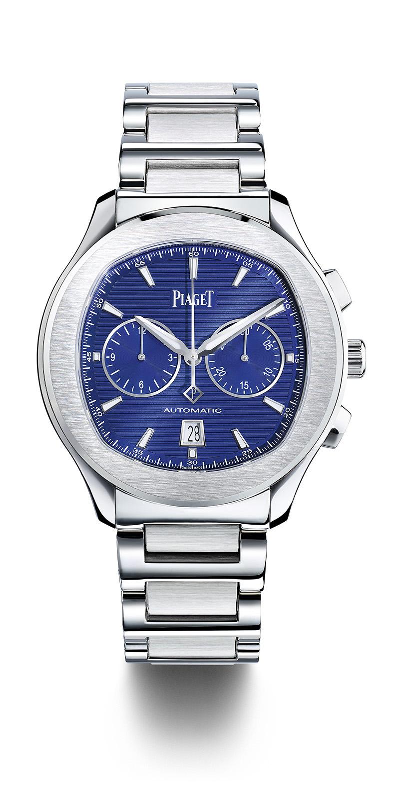 PIAGET Polo S Chronograph 1160P自動上鍊機芯/不鏽鋼陶瓷材質/錶徑42mm/時間、日期顯示/計時碼錶功能/藍寶石水晶錶鏡、底蓋/防水100米/建議售價:NT$ 467,000