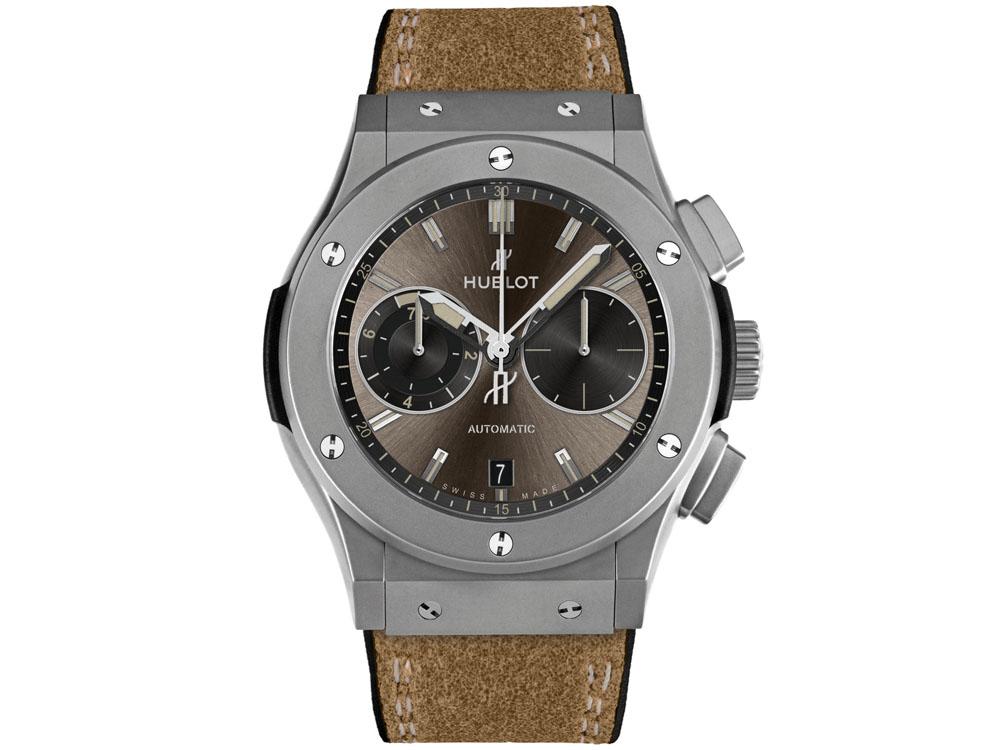 HUBLOT Classic Fusion Chukker HUB1141自動上鍊機芯/鈦金屬材質/錶徑45mm/時間、日期顯示/計時碼錶功能/藍寶石水晶錶鏡、底蓋/防水50米/建議售價:NT$396,000
