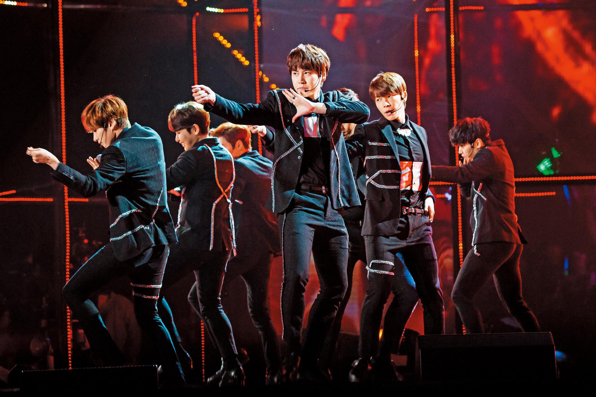 Super Junior人氣極高，訪台每場演唱會門票都秒殺。（東方IC提供）
