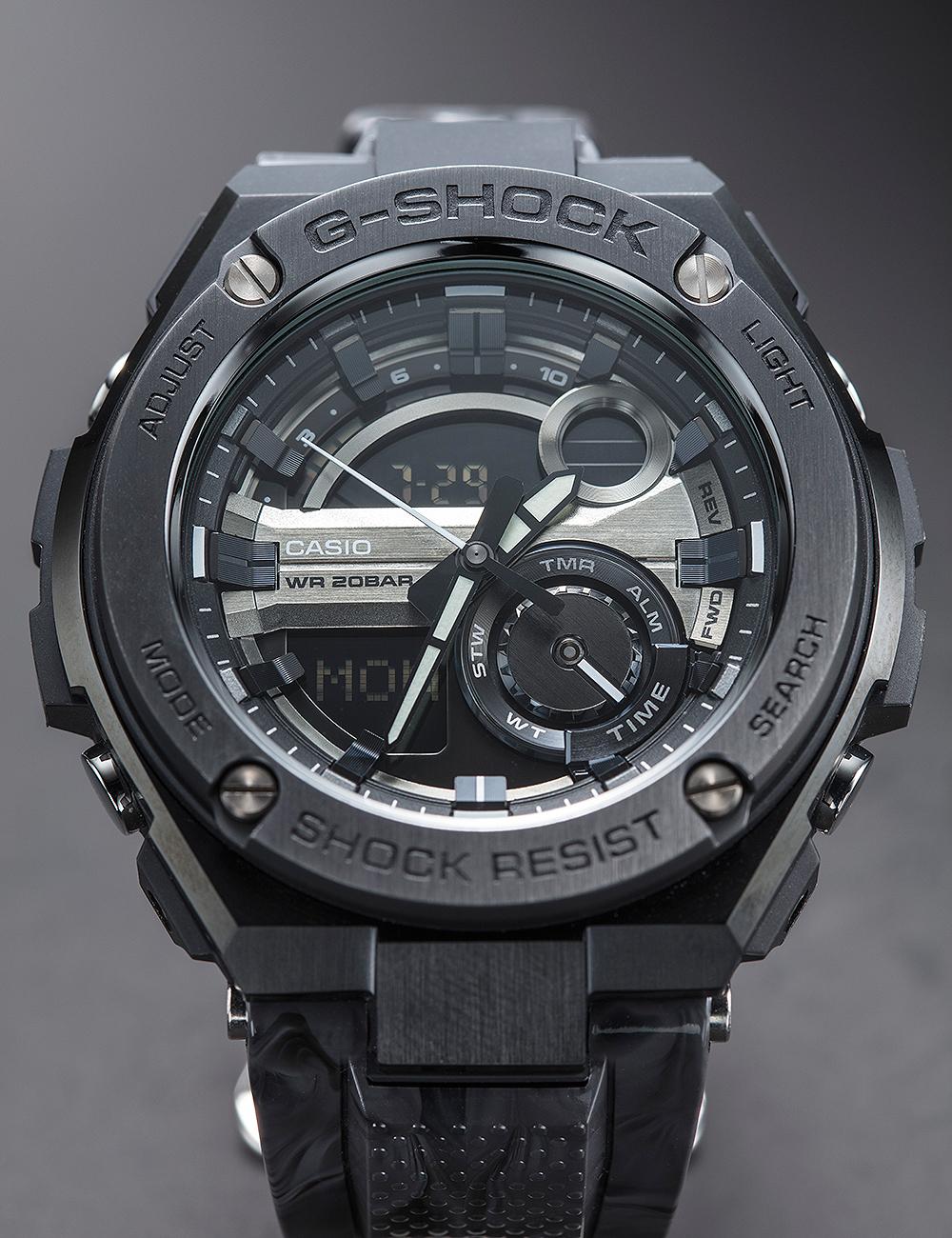 G-SHOCK G-Steel繼承GShock耐操、多功能的特色，但加上鋼為錶殼物料，降低塑膠感之外，也提升了男人味。建議售價NT$11,500。