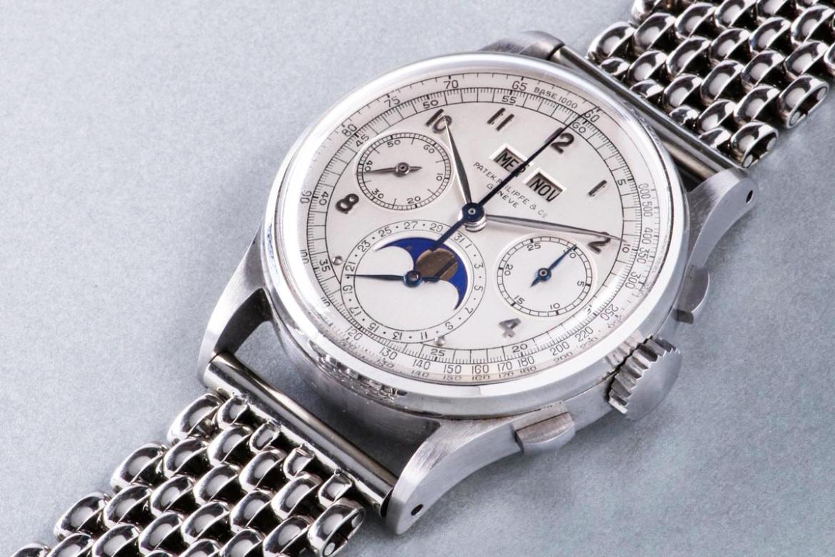 一只於1943年生產的PATEK PHILIPPE Ref.1518不鏽鋼萬年曆腕錶，竟然於去年11月創下了高達約三億五千萬台幣的成交天價（K金錶表示遺憾）！也讓知名度較低的PHILLIPS拍賣公司聲名大噪。所以別再小看不鏽鋼材質錶款的潛力囉...