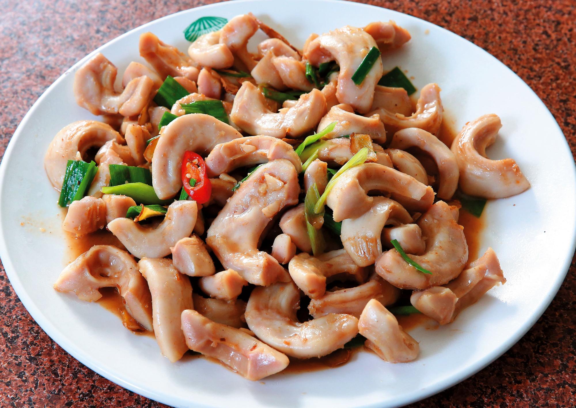 蒜炒烏魚腱