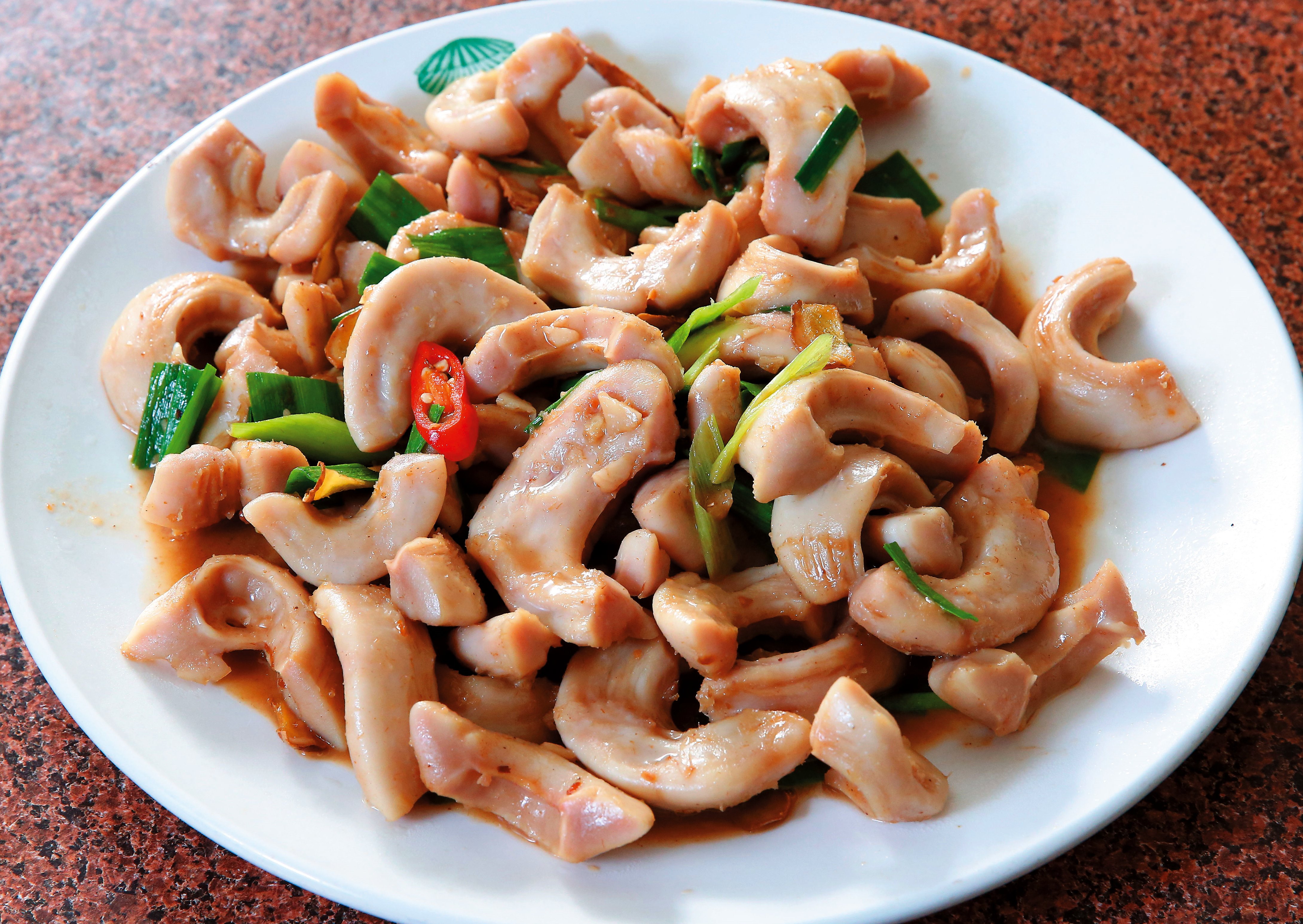 蒜炒烏魚腱