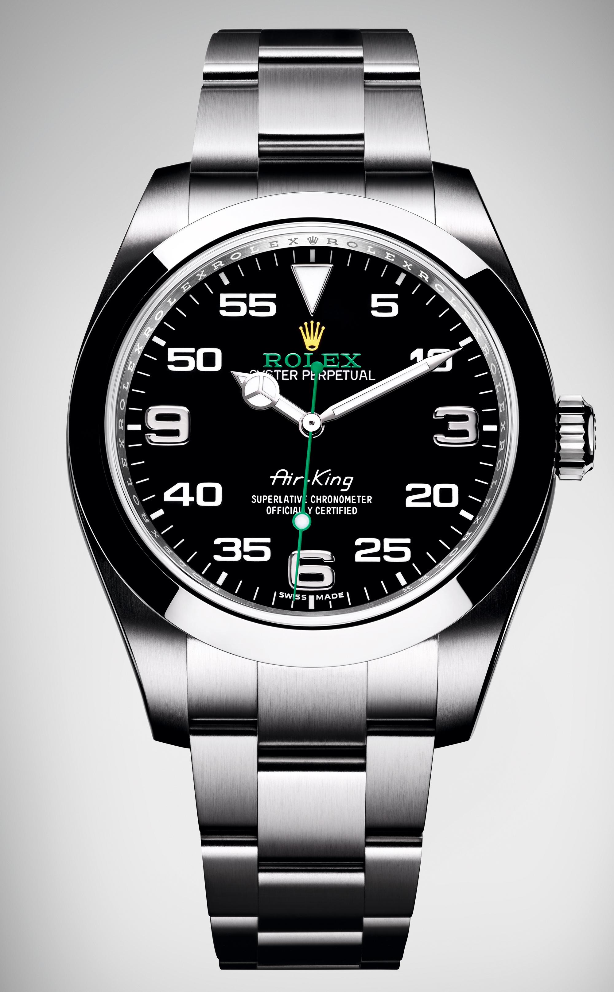 Oyster Perpetual Air-King蠔式恒動空中霸王型腕錶(116900) 3131自動上鍊機芯/904L不鏽鋼材質/錶徑40 mm /時間顯示/頂級天文台認證/藍寶石水晶錶鏡/防水100米/建議售價：NT$204,500