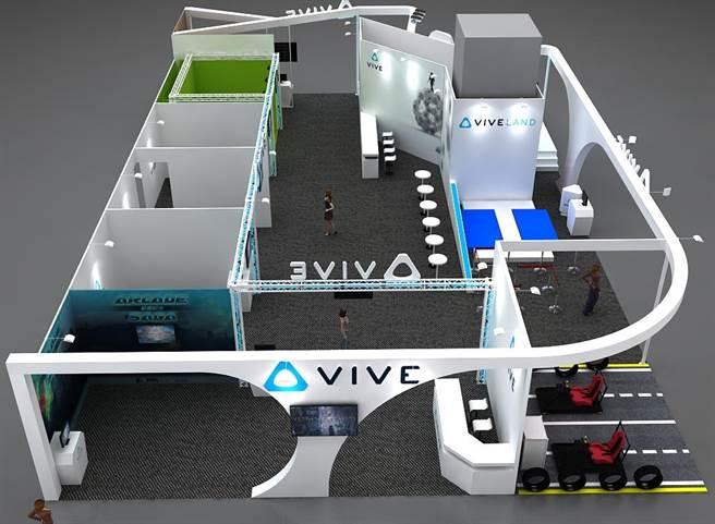 2017 TGS HTC VIVE的展區示意圖（圖片來源：HTC提供）