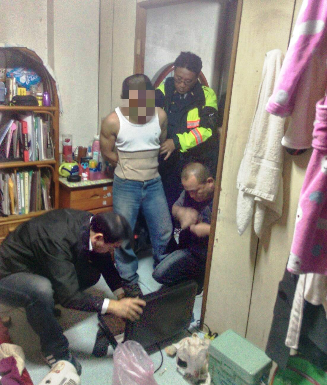 郭男在竹東地區橫行已久，是當地的販毒集團首腦，昨晚被警方逮捕。