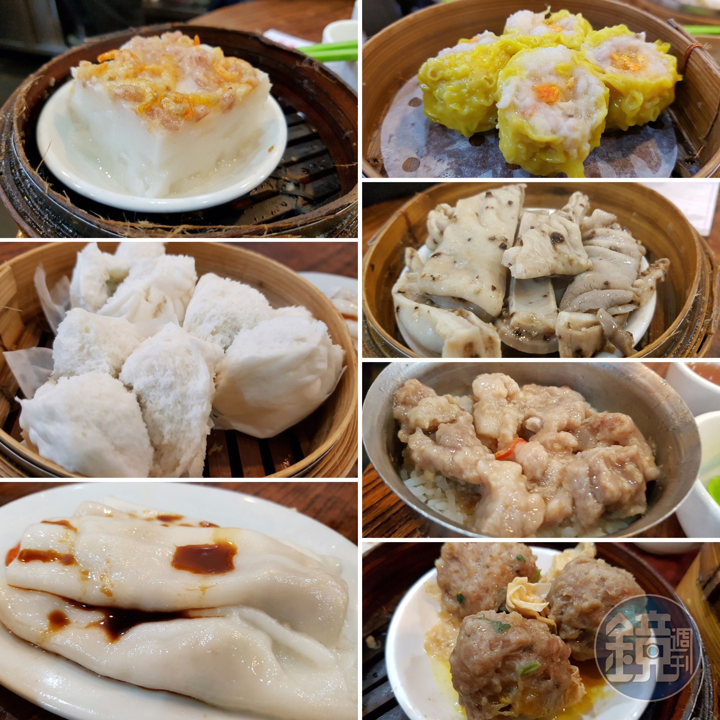 必點蘿蔔糕、叉燒包、蝦仁腸粉、燒賣、豬肚、排骨煲仔飯、牛肉丸。