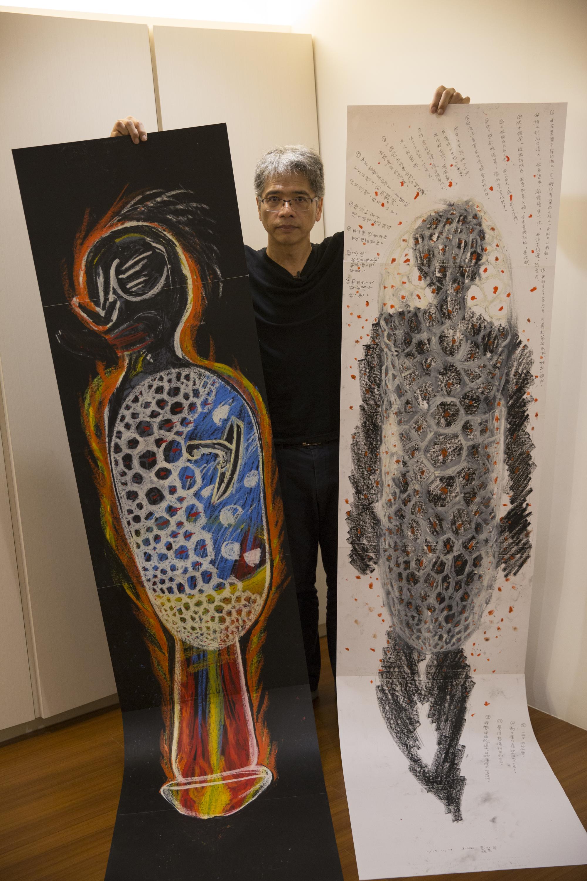 步入中年的侯俊明因青春不再，因疾病，對自己的肉身有了不同的感受，侯俊明於3年前開始做【身體圖】訪談創作，現正於國立台灣美術館展出中。