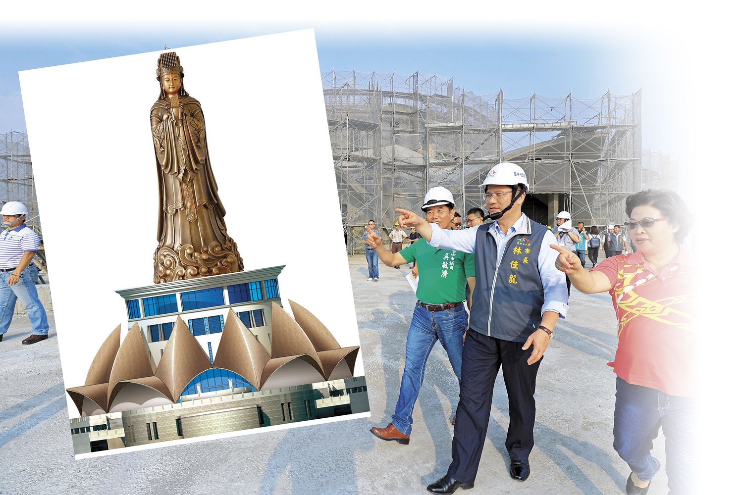 【媽祖合體】重建東南亞最高媽祖　澎湖神像台中基座合體