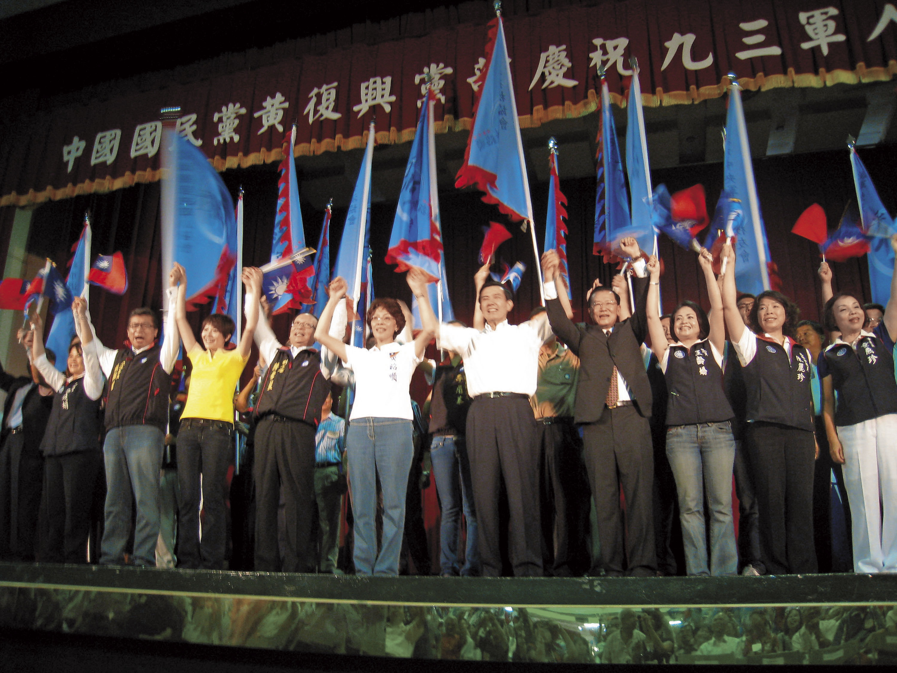 國民黨主席屬封閉式選舉,勝選關鍵在黃復興特種黨部的鐵票部隊,是黨魁候選人必爭之地。(中央社)