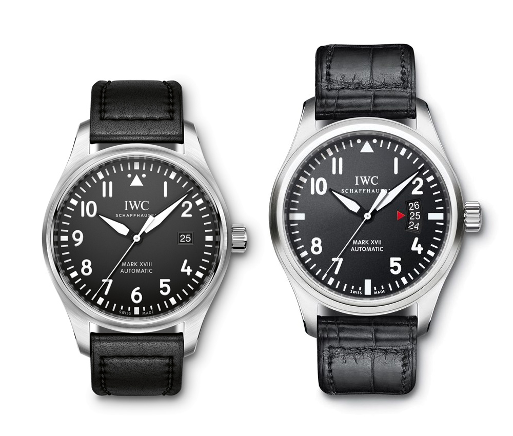 IWC馬克18（左）與前一代馬克17（右）對照圖。