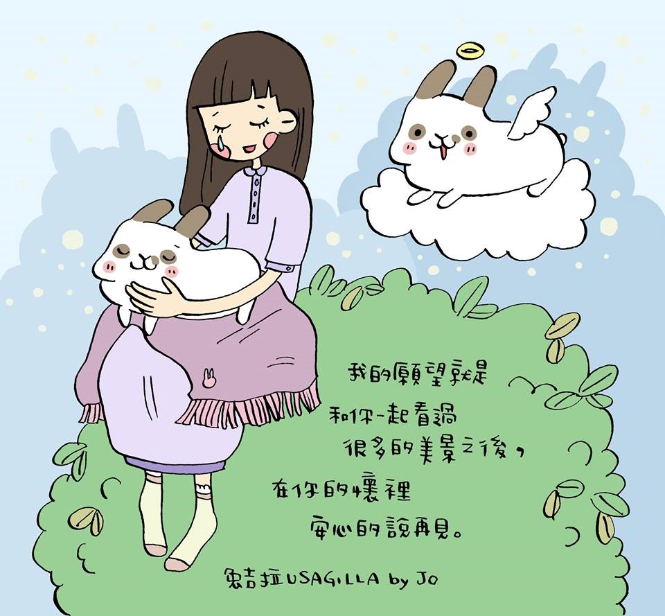 「希望他們能走出來。」圖文是Jo能陪伴這些兔友最好的方式,取自「兔吉拉」臉書