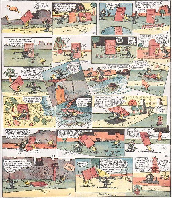 1922年的美國連環漫畫《Krazy Kat》，是不是有一種迪士尼卡通氛圍呢？