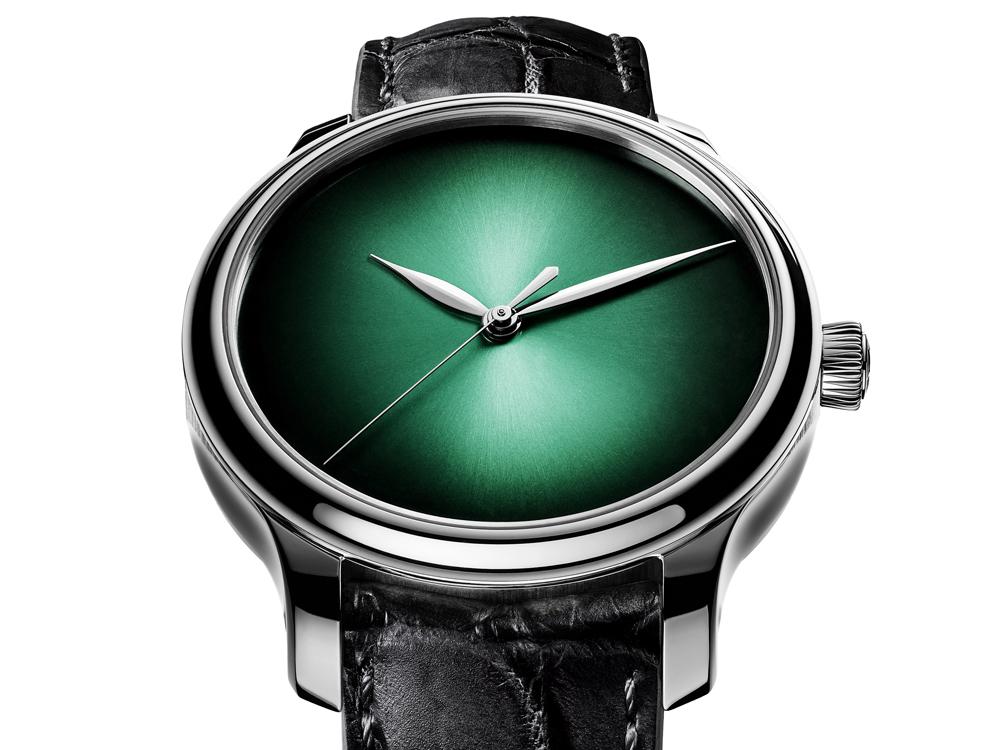 Endeavour Centre Seconds Concept Cosmic Green七日手上鍊腕錶