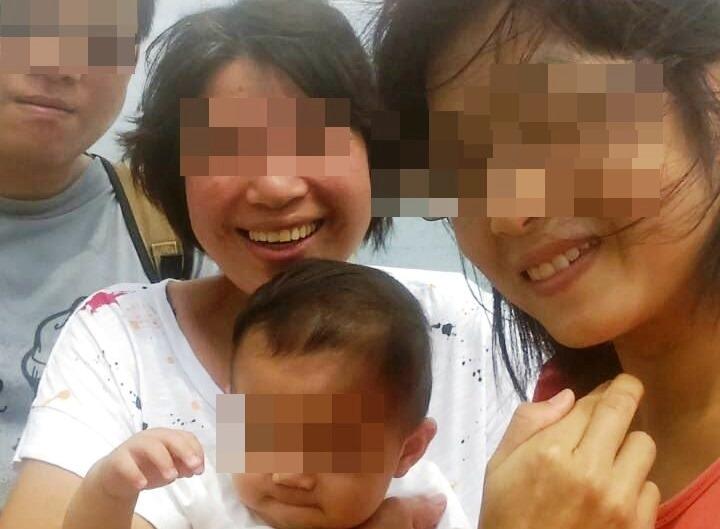 莊美麗(後排中)出事前還與家人視訊,不久卻天人永隔。