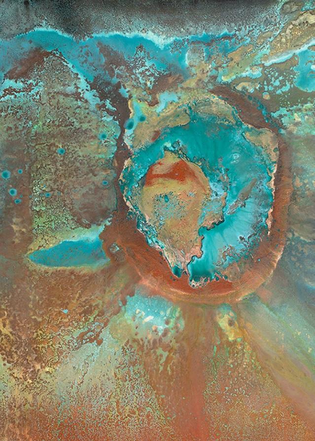 陳道明,大地山海之戀(局部),2016,壓克力顏料/畫布,97×107cm