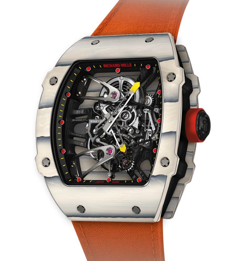 納達爾戴著RICHARD MILLE 27-02 Rafael Nadal陀飛輪腕錶打完整場球賽，球技是一回事，看著這只腕錶安然度過整場比賽，也是件令人緊張的事。對了，這只腕錶台幣破兩千萬！