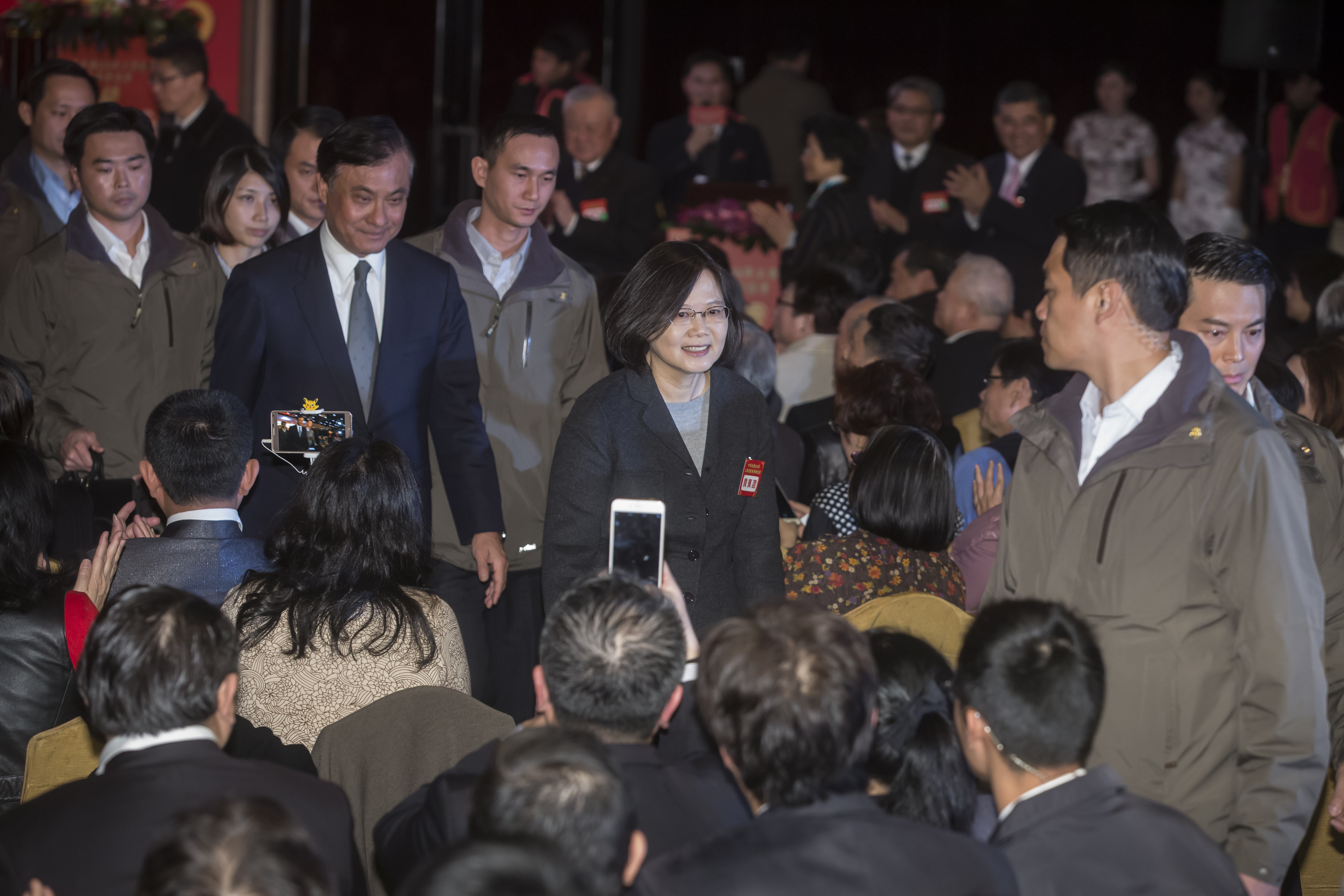 八大工商團體今日舉行新春團拜，總統蔡英文也出席致詞。