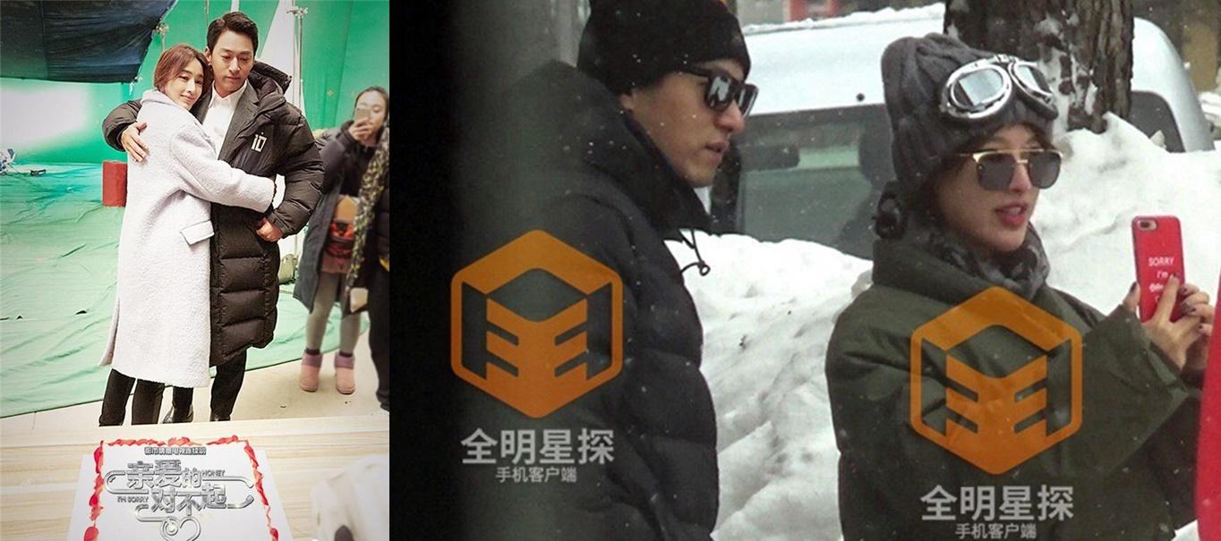 因為合作《親愛的，對不起》傳戀情，張儷與朱鎮模被直擊在日本札幌約會。（右圖翻攝自全明星探）