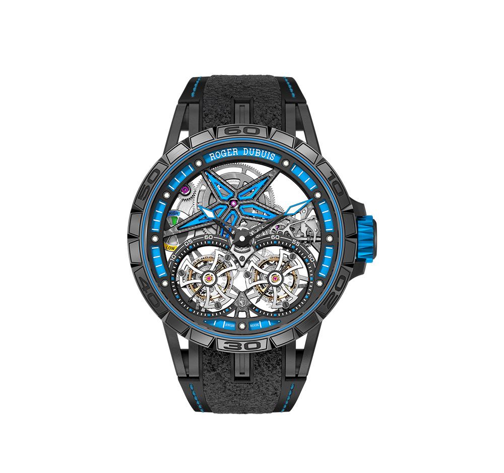 Excalibur Spider Pirelli - Double Flying Tourbillon雙飛行陀飛輪腕錶，限量8只，建議售價NT$ 9,650,000。