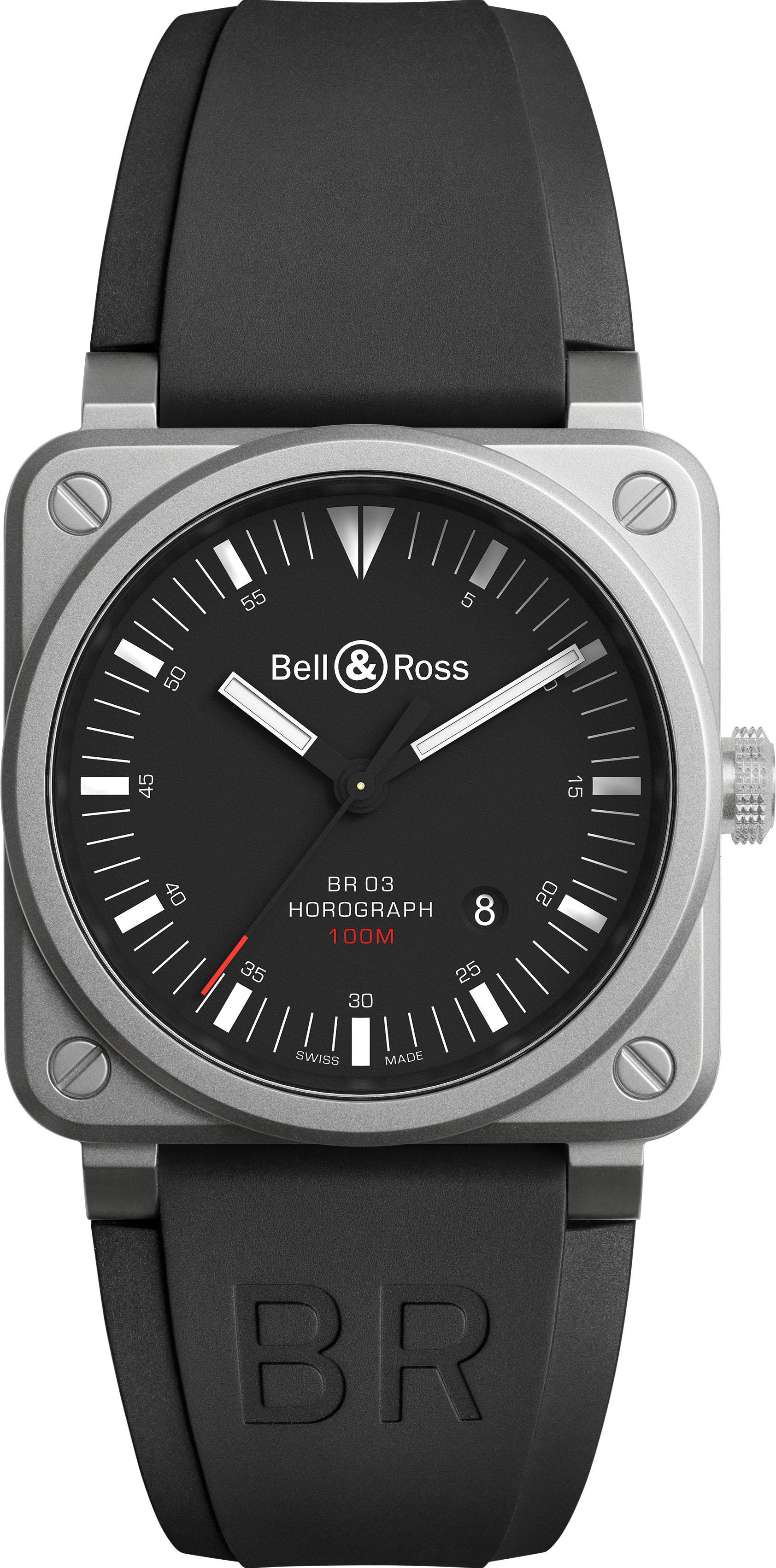 BR03-92 Horograph/BR-CAL.302自動上鍊機芯/不鏽鋼材質/尺寸42×42mm/時間、日期顯示/藍寶石水晶錶鏡/防水100米/建議售價:未定