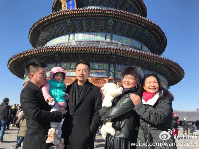 春節時，汪小菲帶著妻小回北京天壇走走。取自汪小菲微博