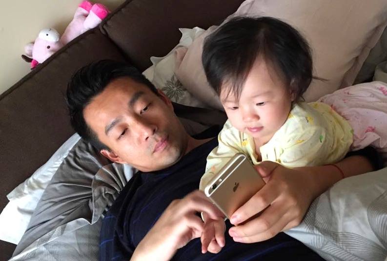 汪小菲和他和女兒小玥兒。（翻攝自大S臉書）