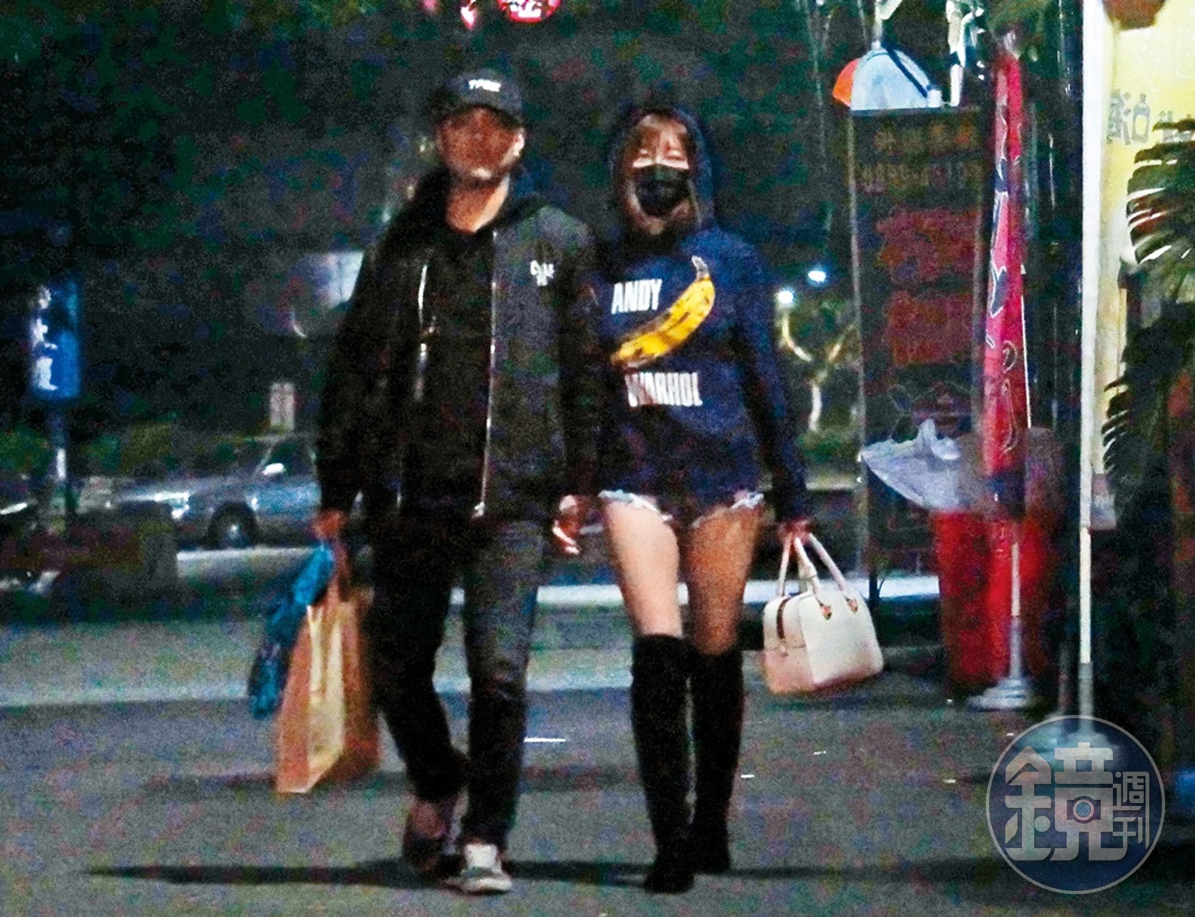 本刊早先直擊嘎嘎帶著新歡屁蛋妹Kelly 回家。