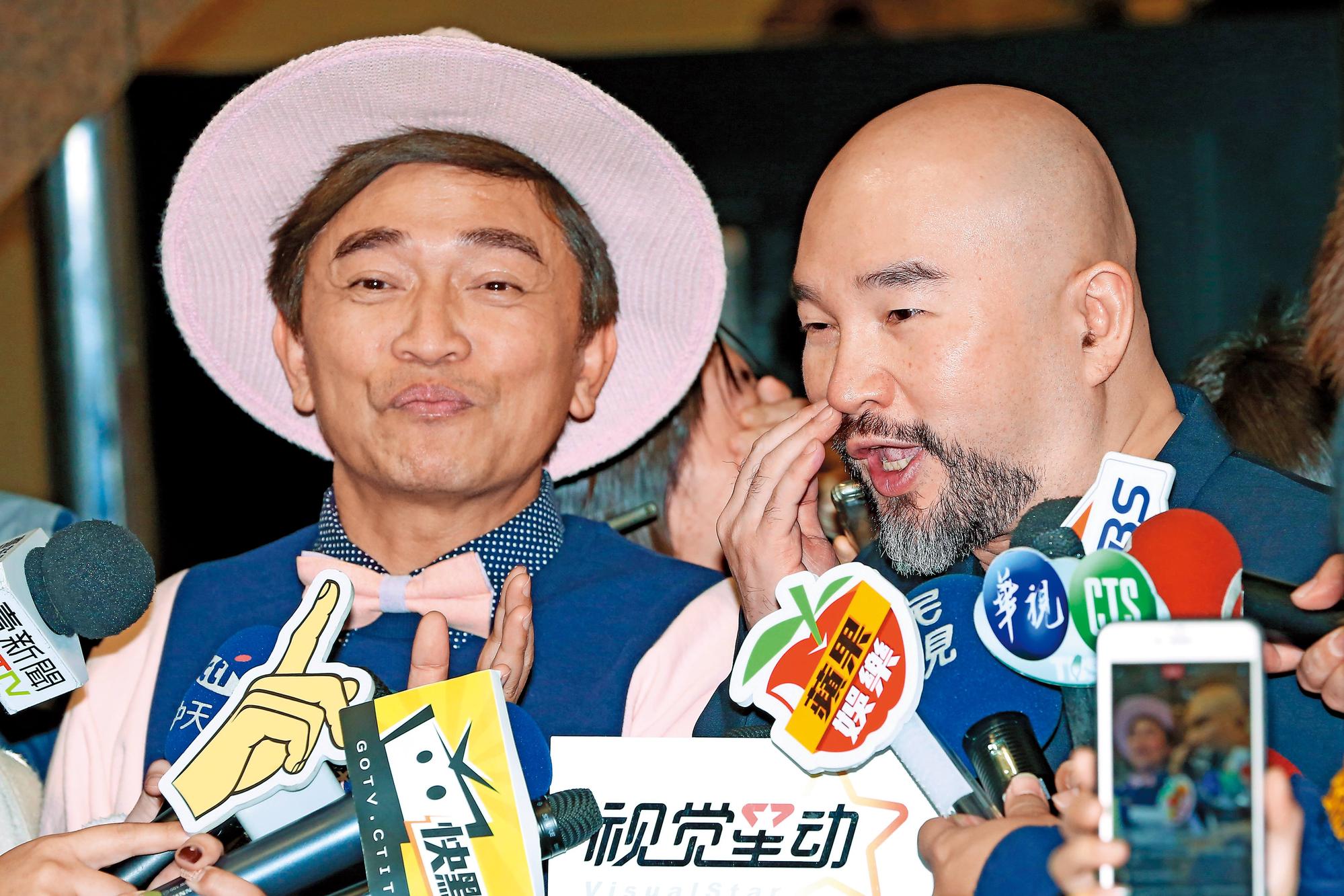 辛龍與吳宗憲開記者會否認中樂透一說。
