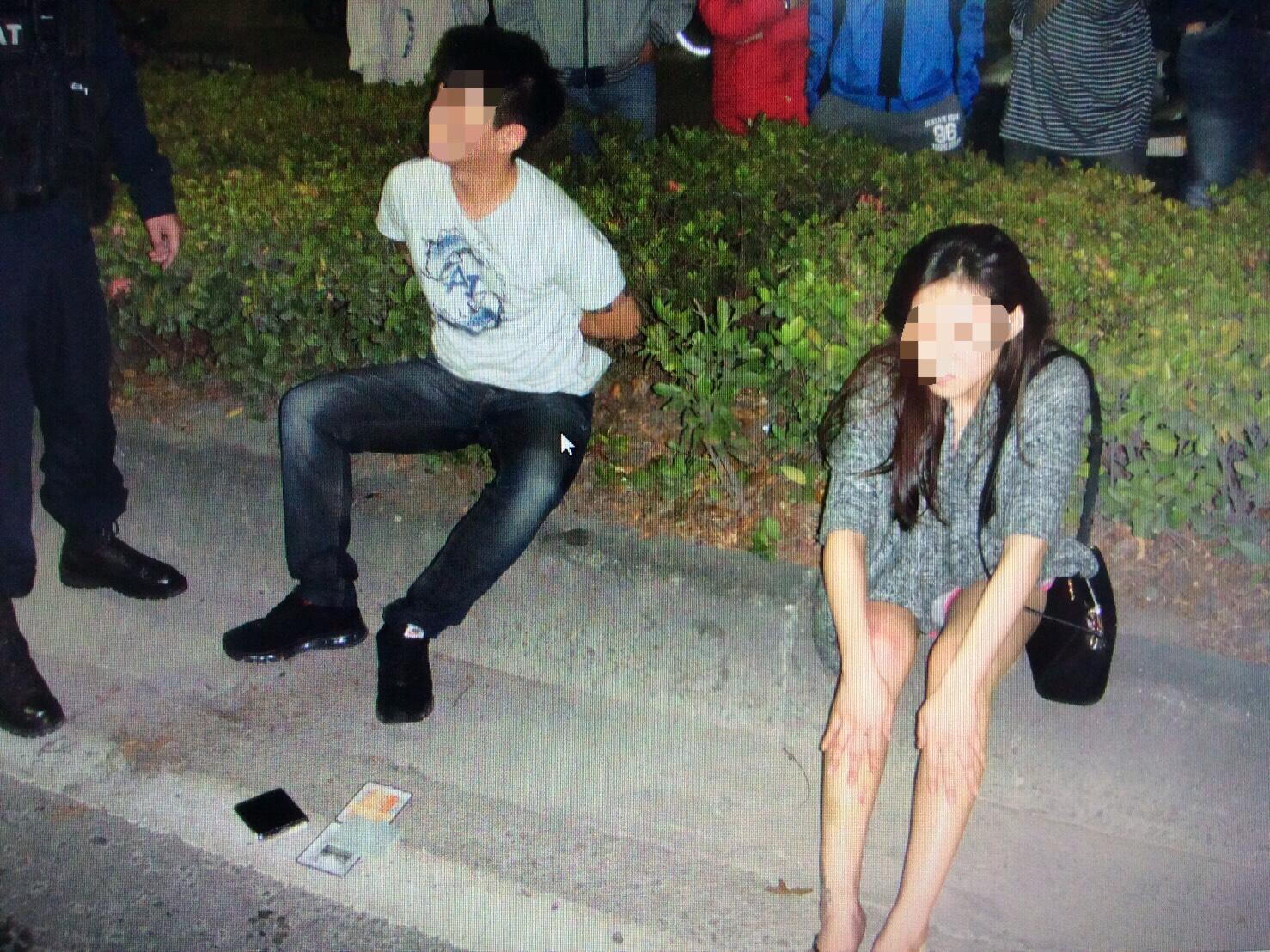 建築公司黃姓小開,與網拍認識的王姓女友南下買眼鏡順道吸毒,遭警臨檢逮獲。