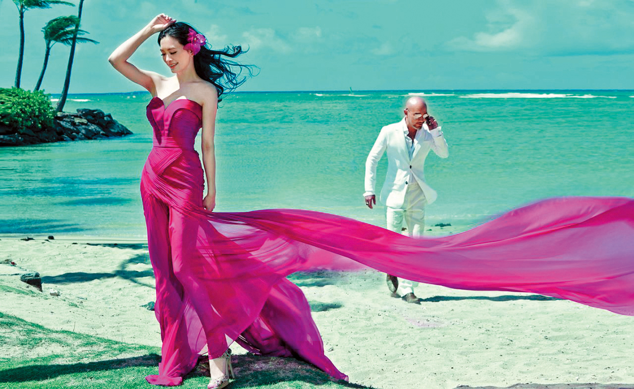 劉真在辛龍心中是公主是女王，他大手筆辦夏威夷婚禮，寵妻女無上限，直說還想再生一個。（台帝斯整合行銷工作室提供）