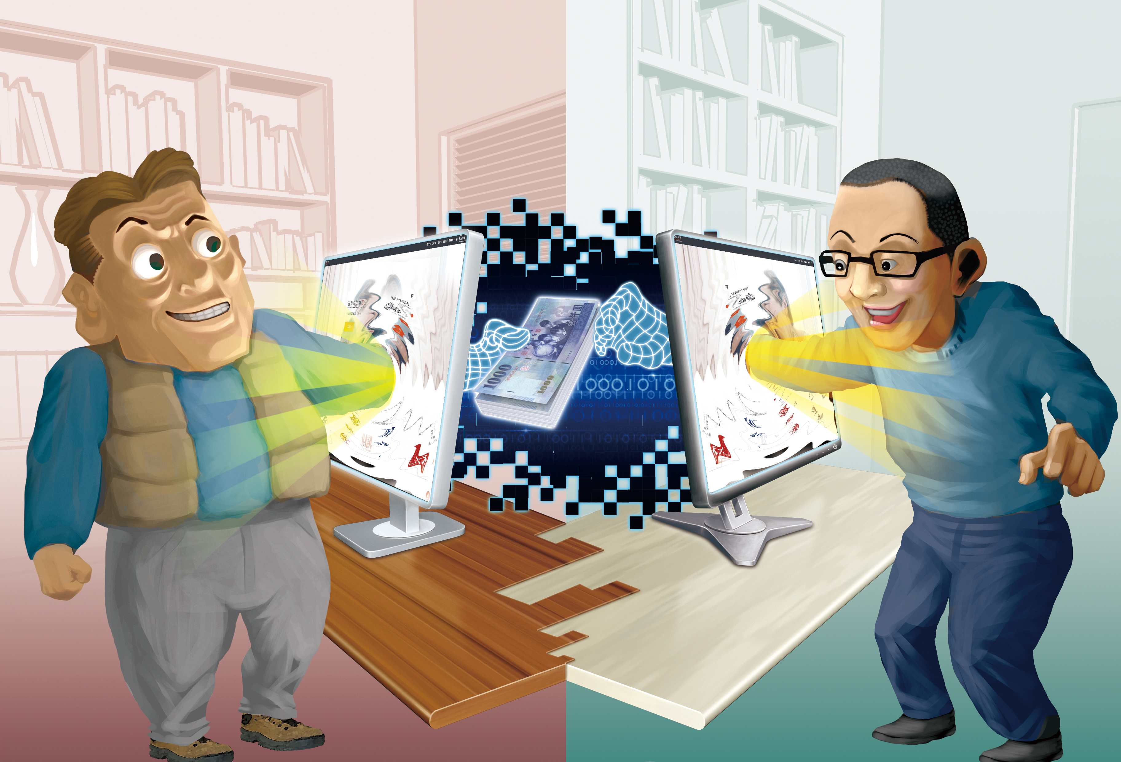 陌生網友除了透過網路進行商品買賣，現在還可以透過P2P平台互相借錢或是放款賺利差。