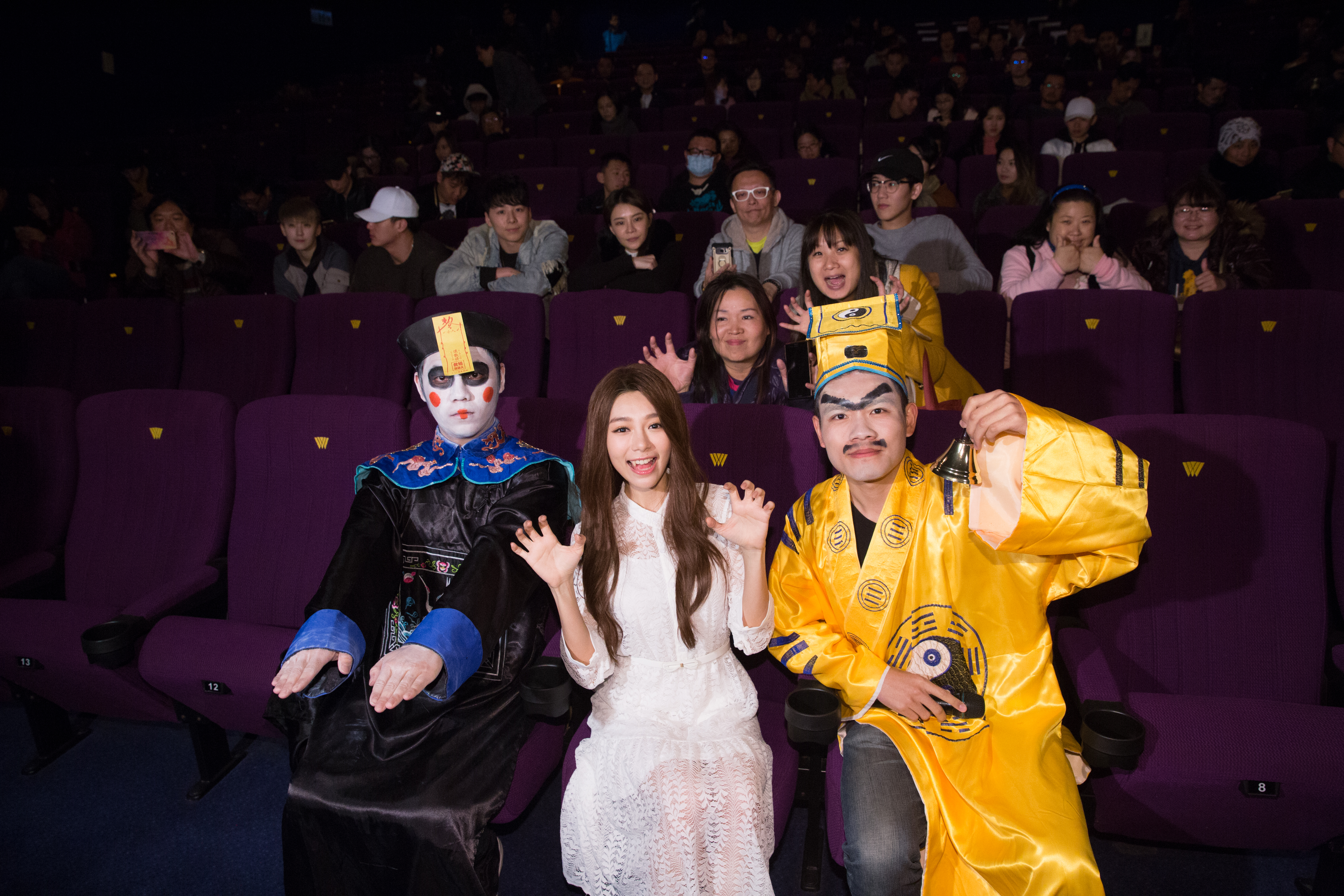 林明禎出席電影試映會，稱自己在拍片時完全沒遇到可怕狀況。