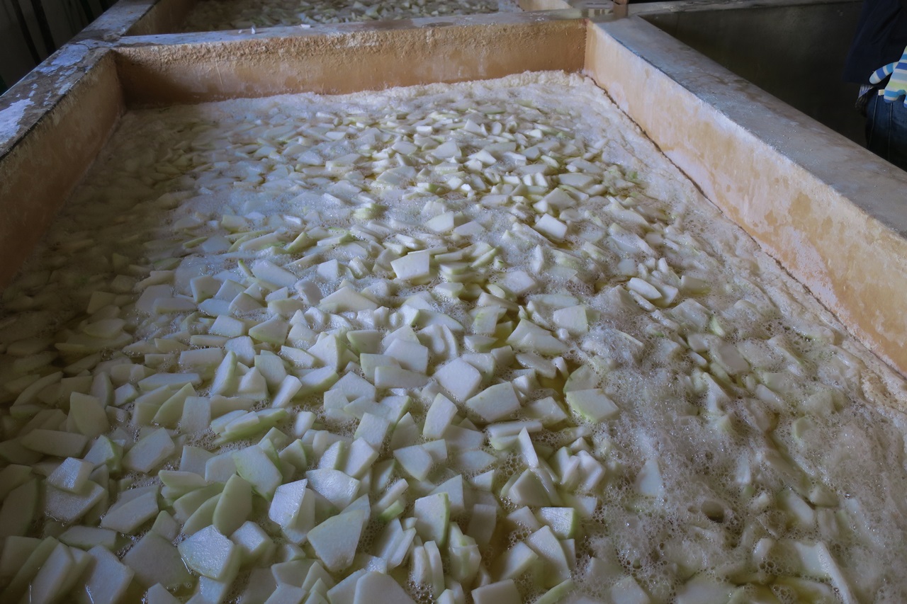 業者用石灰浸泡冬瓜加速製程，大賺黑心錢。