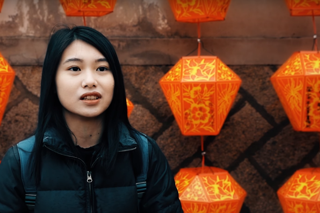 在台灣念新聞研究所的馬祖女孩邱筠。