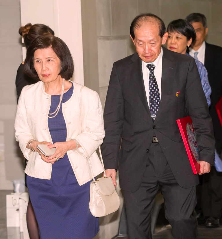 大同將於5月進行董監事改選，一旦外資結合市場派，對於總經理林郭文艷（左）以及董事長林蔚山（右）的經營權將帶來相當大的威脅。