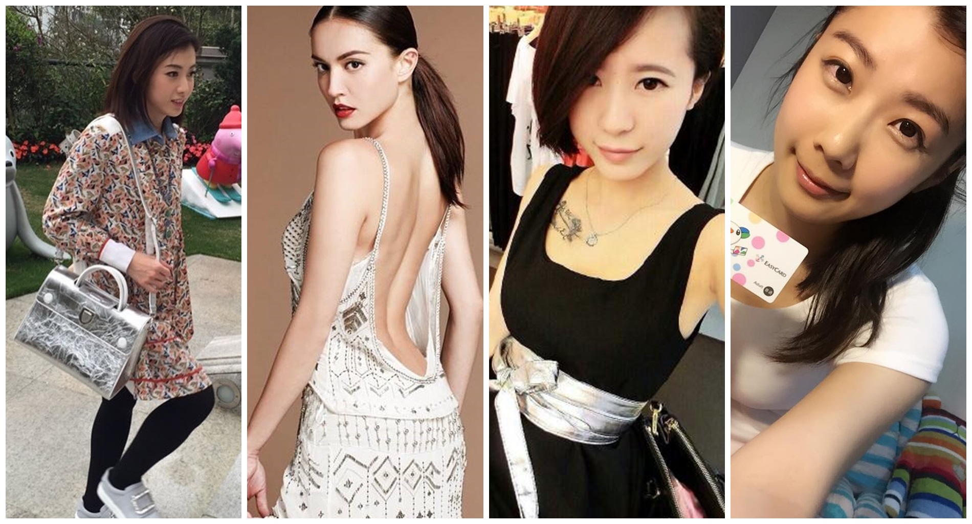 細數演藝圈最強的小三，由左至右：前香港《蘋果日報》娛樂記者甘比、陳柏霖的前女友Mandy、介入陶喆婚姻的楊子晴，以及中視主播周亭羽。