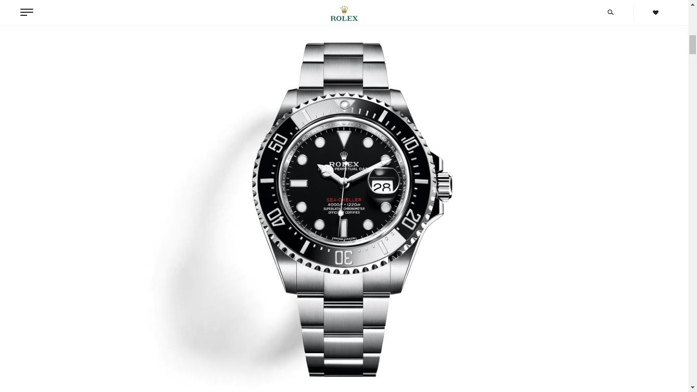 慶祝Sea-Dweller 50週年，勞力士推出全新的Ref. 126600，最大的特色就是面盤上紅色的Sea-Dweller字體。（圖片截取自ROLEX官網）
