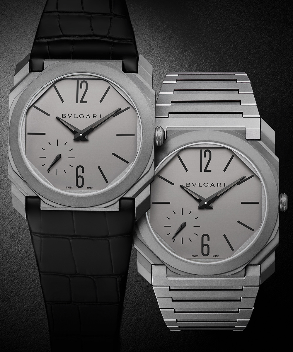 全新Octo Finissimo Automatic腕錶，鈦金屬鍊帶的款式定價為NT$441,900，皮錶帶則是NT$409,200。