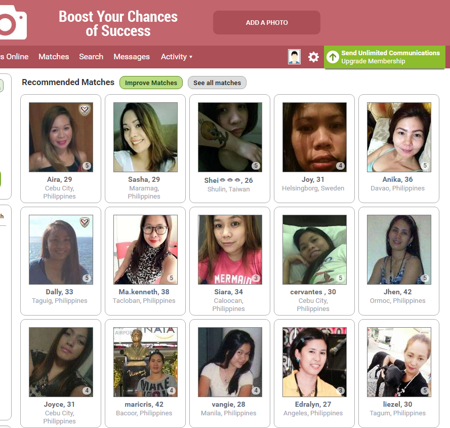 菲律賓最大的交友網站FilipinoCupid.com。（翻攝網路）