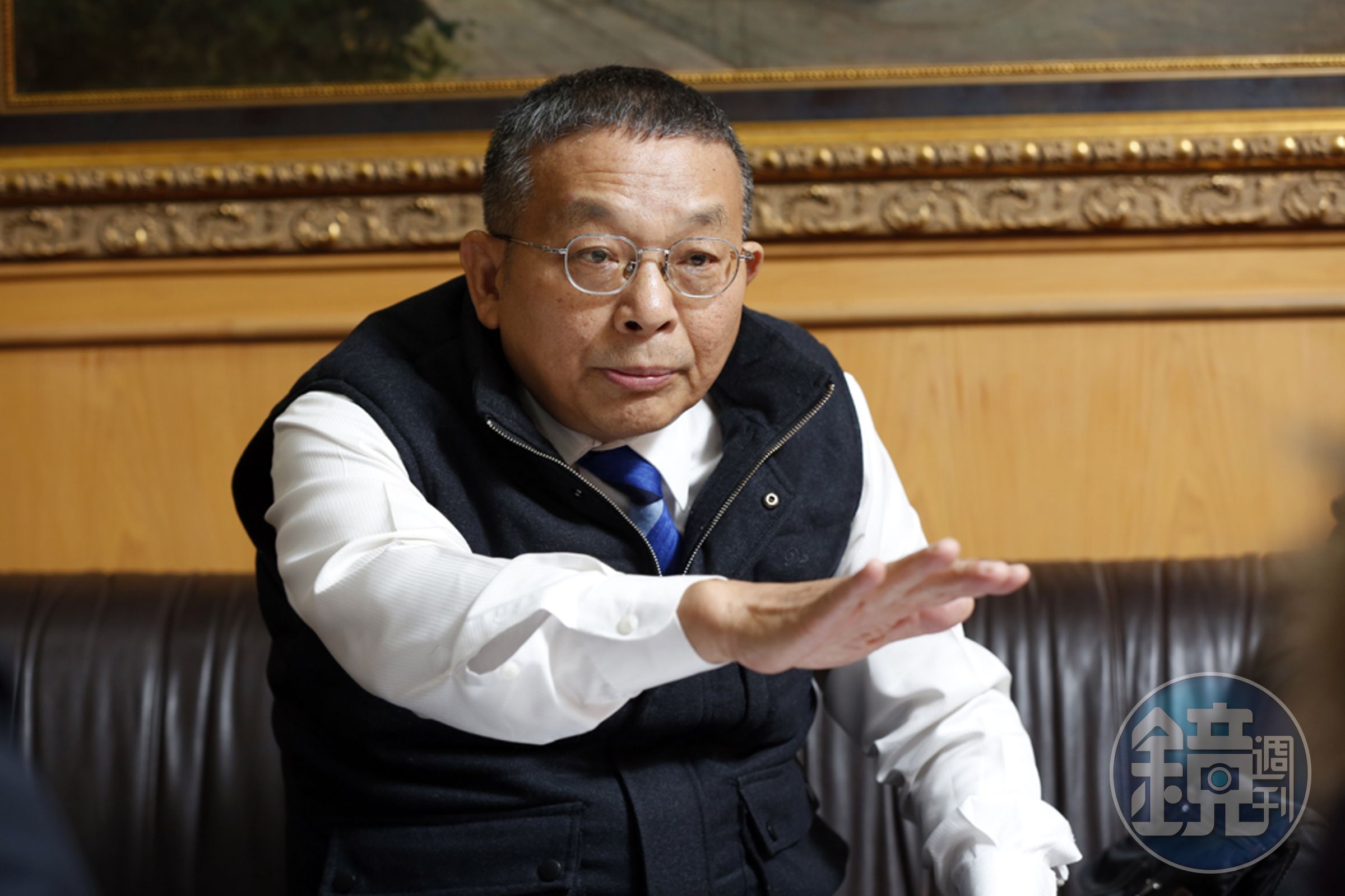 民視常務董事陳清福接受本刊專訪，表示郭倍宏不懂得利益迴避。