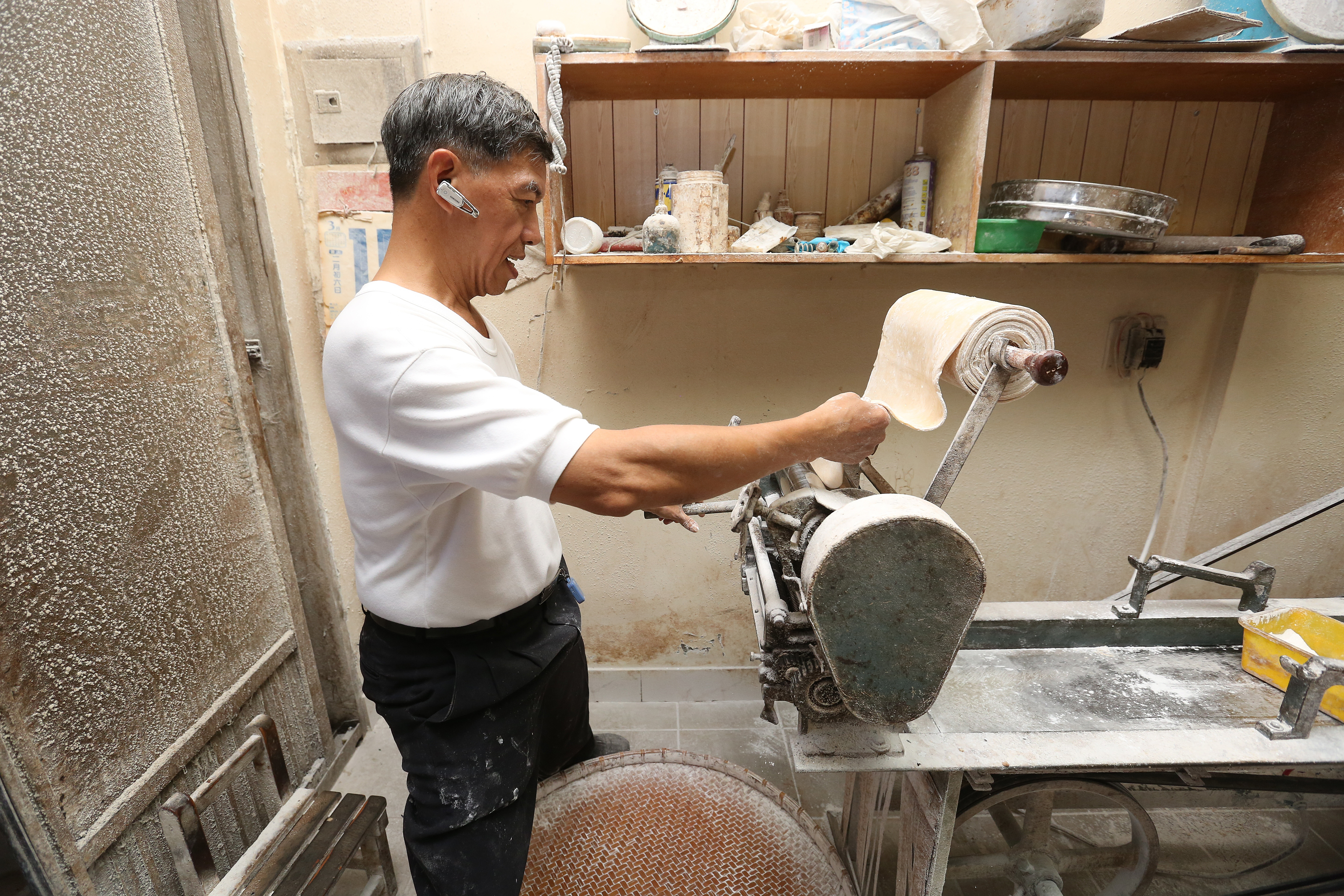 幫助葉瑞榮製麵的機器，是1980年和太太結婚時，岳父送的嫁妝。